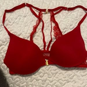 Red Victoria Secret bra.